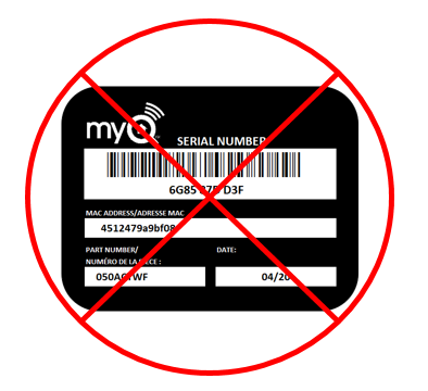 Numéro de série myQ