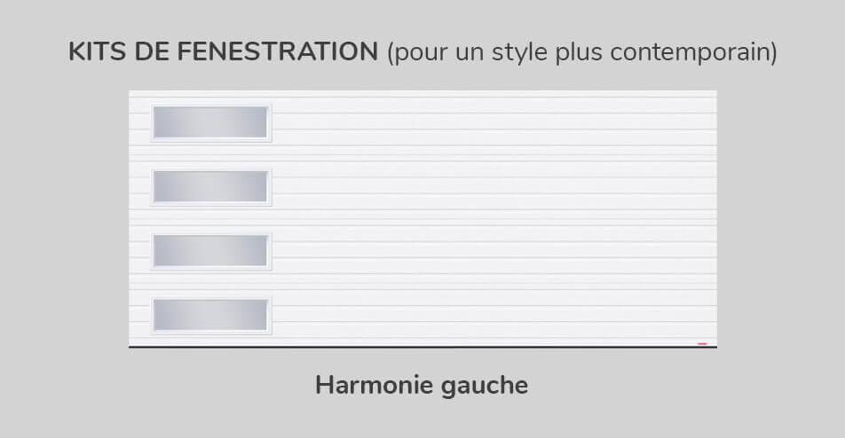 Kit de Fenestration Rainuré 16' x 7', Harmonie Gauche