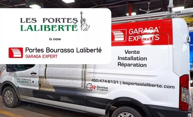 A new partnership and a new name for Les Portes Laliberté and Portes de Garage JS Bourassa: Portes Bourassa Laliberté