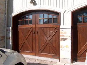 Wooden garage doors